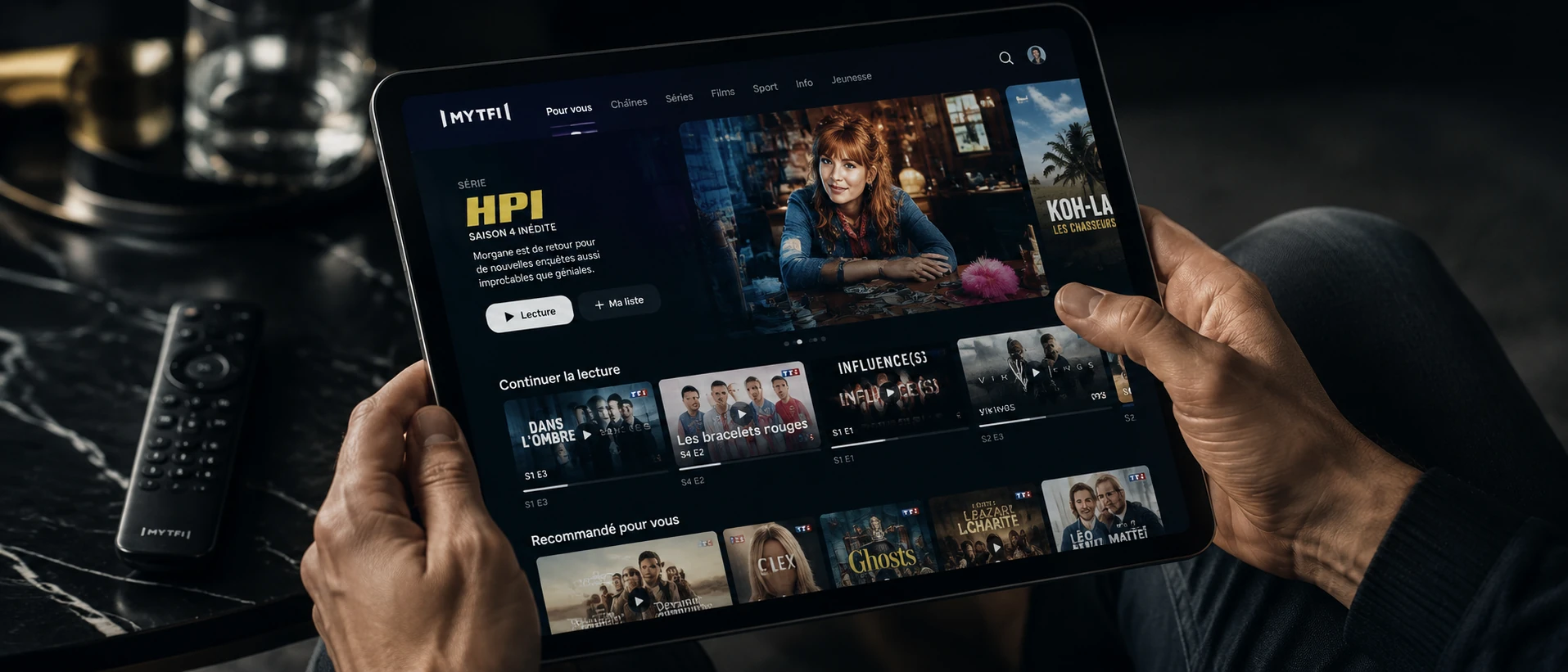 Service SVOD myTF1 sur tablette — illustration Connected Experiences